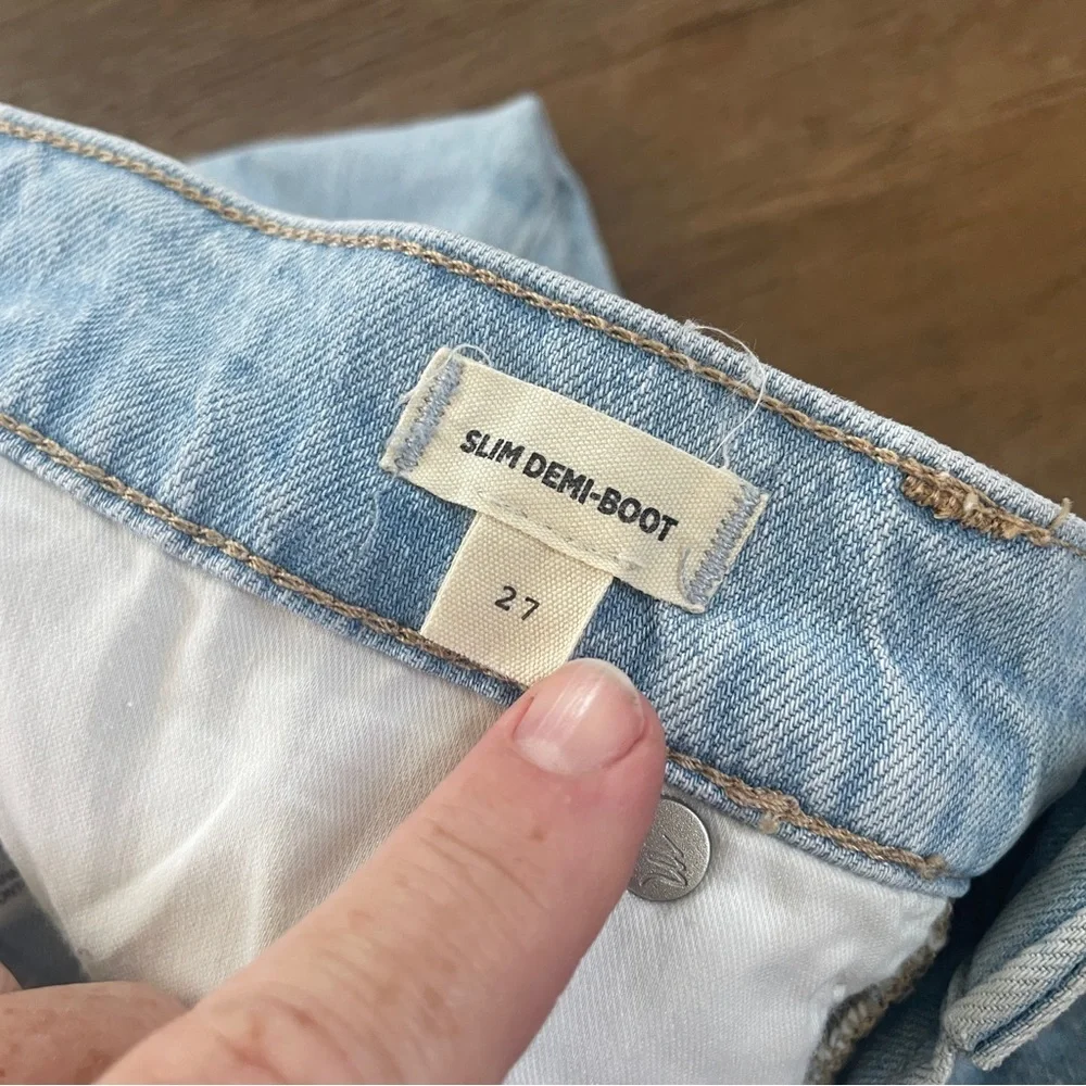 Madewell slim Demi boot light jeans 27 - Picture 5 of 8